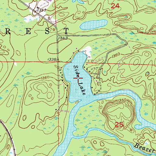 Topographic Map of Side Lake, MN