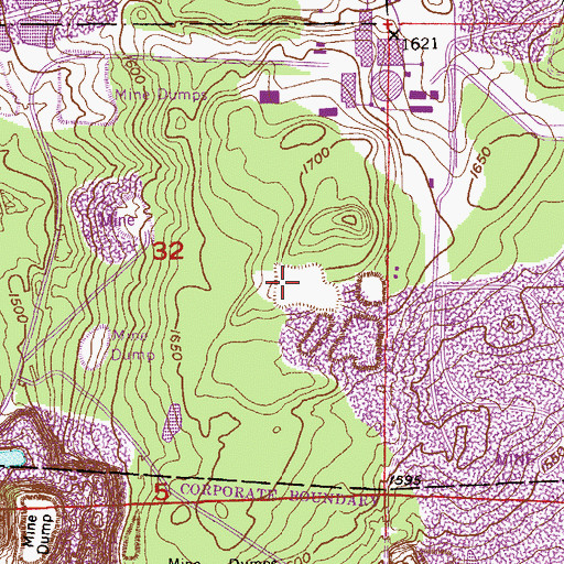 Topographic Map of Sidney Mine, MN