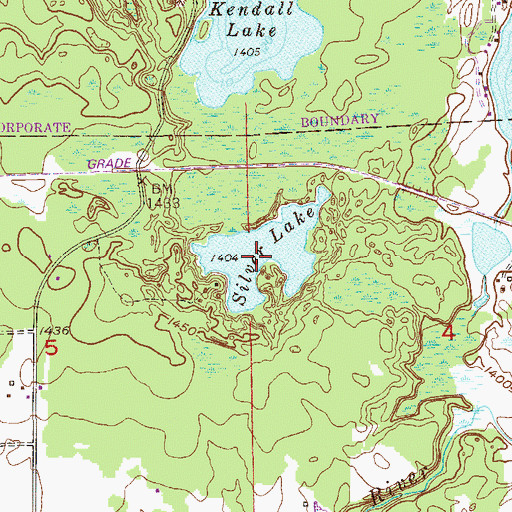 Topographic Map of Silver Lake, MN