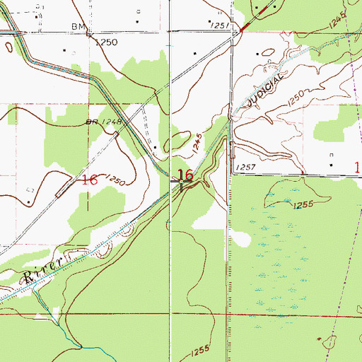 Topographic Map of Sixteen Creek, MN