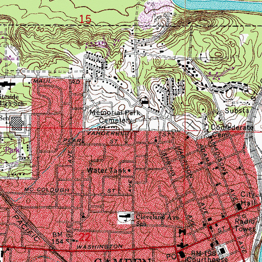 Topographic Map of Church of God in Christ, AR