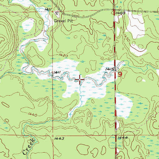 Topographic Map of Slow Creek, MN