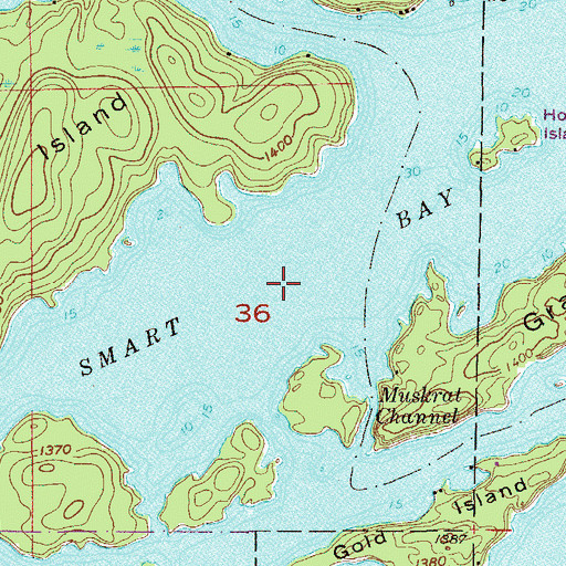 Topographic Map of Smart Bay, MN