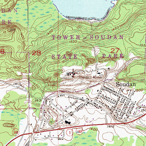Topographic Map of Soudan Mine, MN