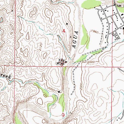 Topographic Map of Kay Mine, AZ