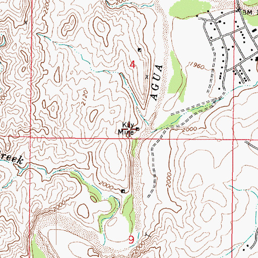 Topographic Map of Kay Mine, AZ