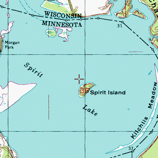 Topographic Map of Spirit Lake, MN