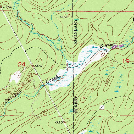 Topographic Map of Spring Creek, MN