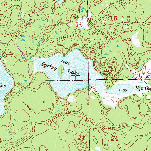 Topographic Map of Spring Lake, MN