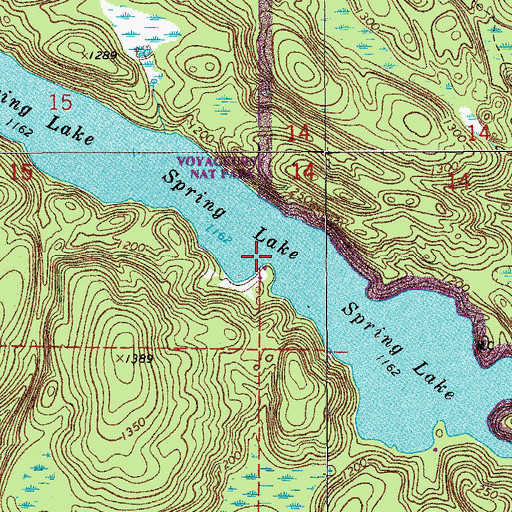 Topographic Map of Spring Lake, MN