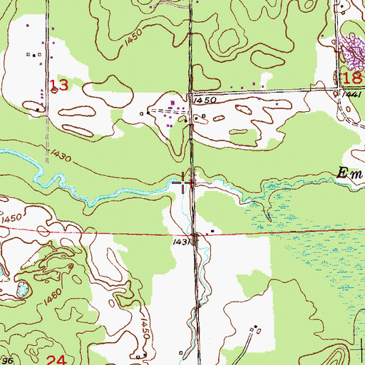 Topographic Map of Spring Mine Creek, MN