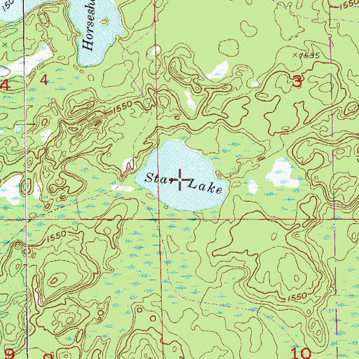 Topographic Map of Star Lake, MN