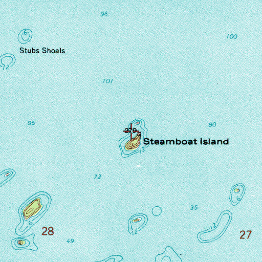 Topographic Map of Steamboat Island, MN