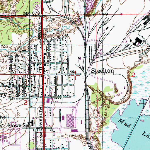 Topographic Map of Steelton, MN