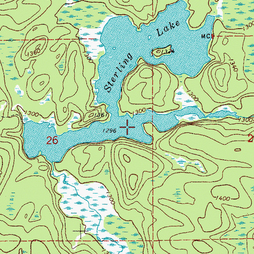 Topographic Map of Sterling Lake, MN