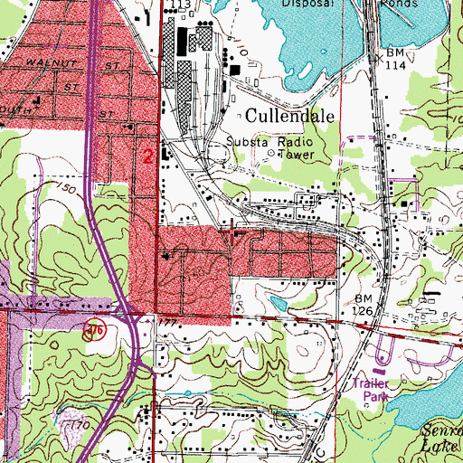 Topographic Map of Mount Hebron Missionary Baptist Church, AR