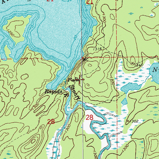 Topographic Map of Stuart River, MN