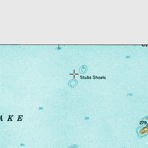 Topographic Map of Stubs Shoals, MN