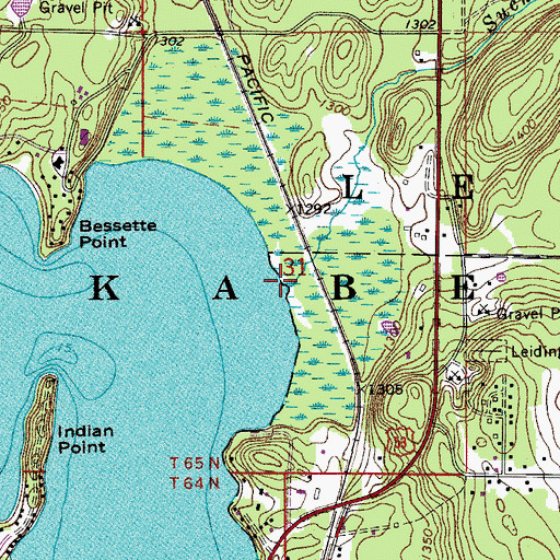 Topographic Map of Sucker Creek, MN