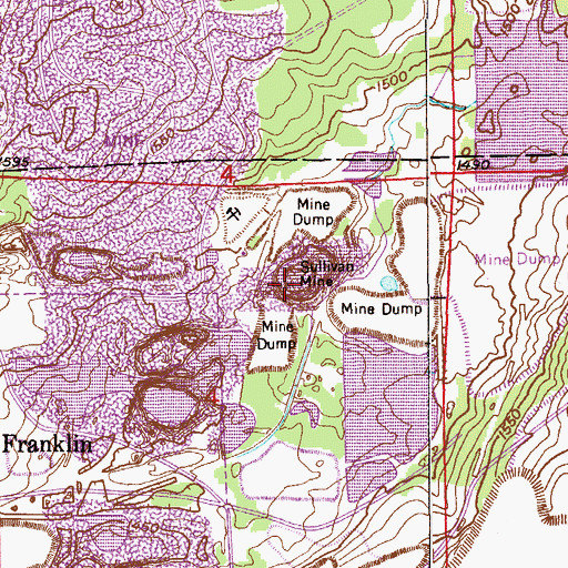 Topographic Map of Sullivan Mine, MN