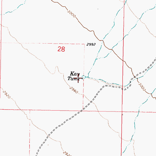 Topographic Map of Kay Tank, AZ
