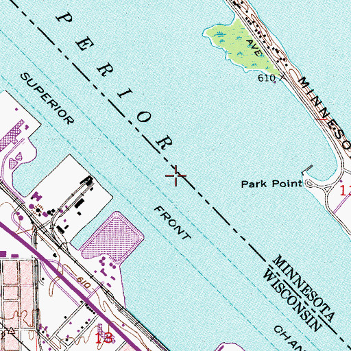Topographic Map of Superior Bay, MN