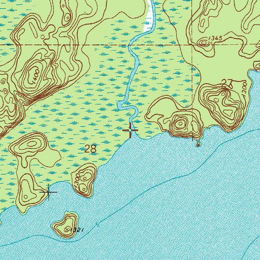 Topographic Map of Swan Creek, MN
