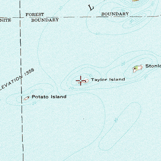 Topographic Map of Taylor Island, MN