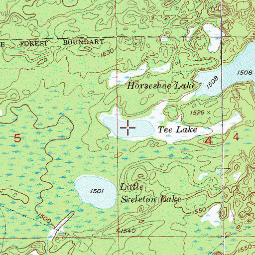 Topographic Map of Tee Lake, MN
