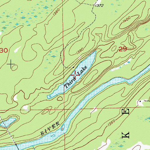 Topographic Map of Third Lake, MN