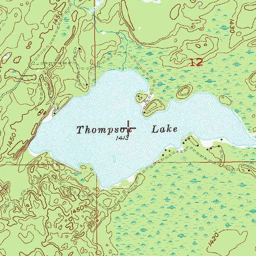 Topographic Map of Thompson Lake, MN