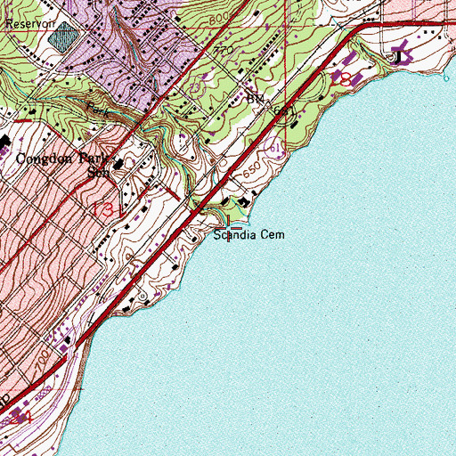 Topographic Map of Tischer Creek, MN