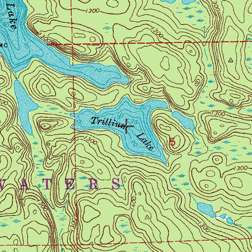 Topographic Map of Trillium Lake, MN