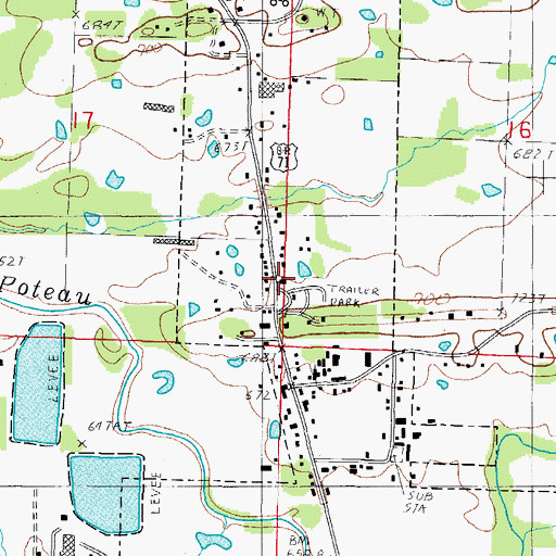 Topographic Map of Blythes Museum, AR