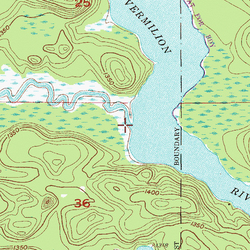 Topographic Map of Twomile Creek, MN