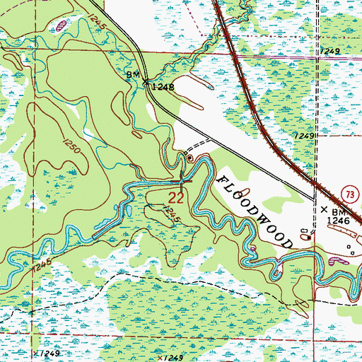 Topographic Map of Vaara Creek, MN