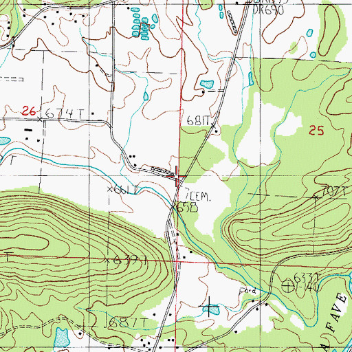 Topographic Map of Buffalo (historical), AR