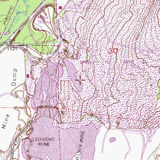 Topographic Map of Virginia Mine, MN