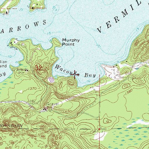 Topographic Map of Waconda Bay, MN