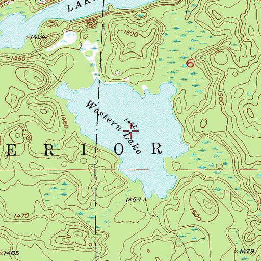 Topographic Map of Western Lake, MN