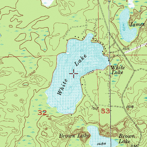 Topographic Map of White Lake, MN