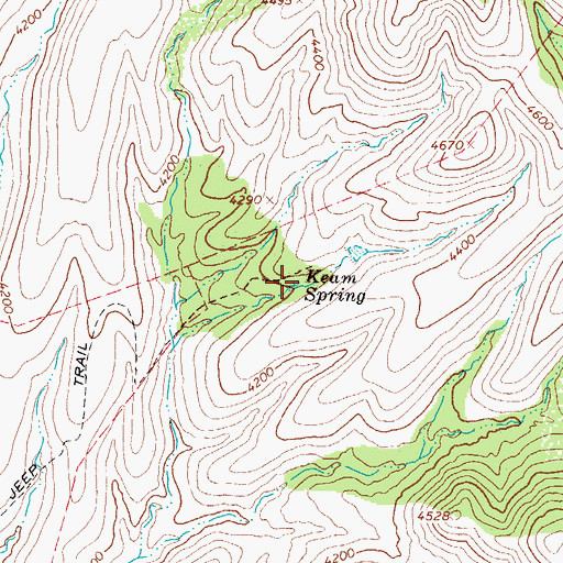 Topographic Map of Keam Spring, AZ