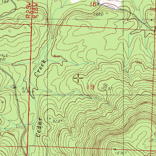 Topographic Map of Colburn Spring (historical), AR