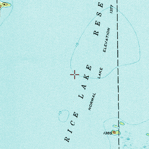 Topographic Map of Wild Rice Lake Reservoir, MN