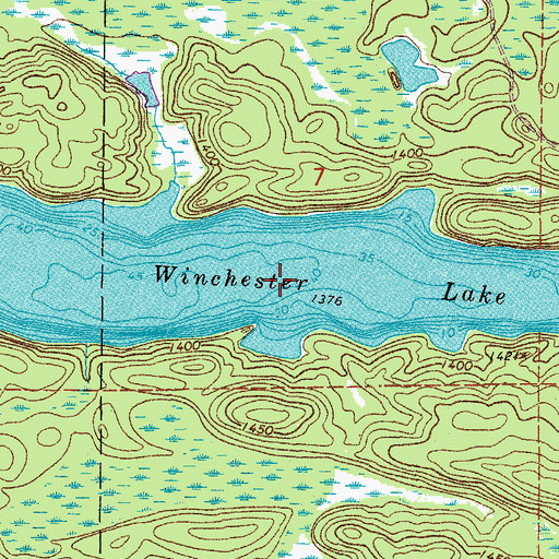 Topographic Map of Winchester Lake, MN