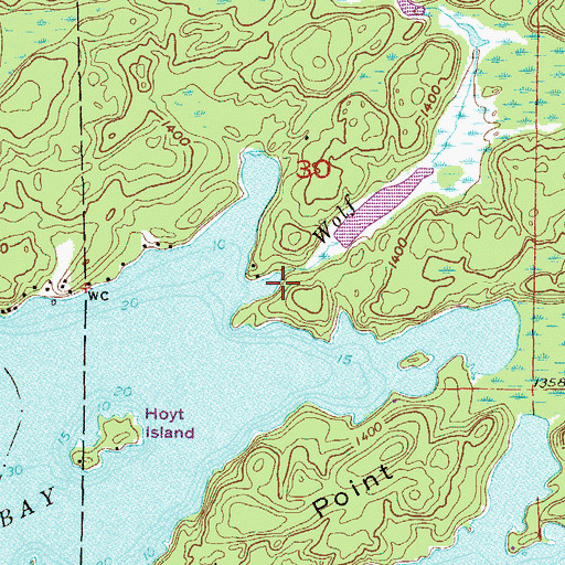 Topographic Map of Wolf Creek, MN