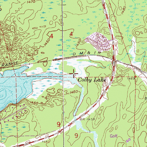 Topographic Map of Wyman Creek, MN