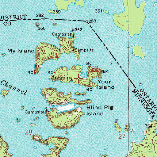 Topographic Map of Your Island, MN
