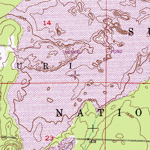Topographic Map of Saint Louis County, MN