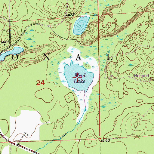 Topographic Map of Watercress Lake, MN